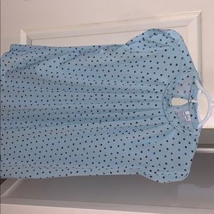 Elle blouse- Mint polka dots